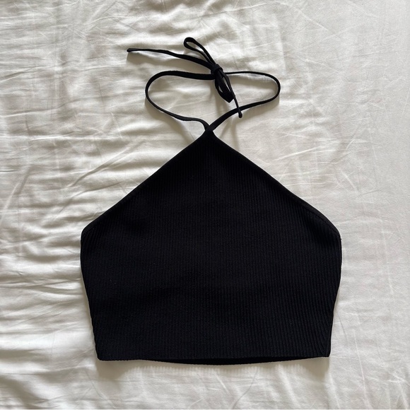 Aritzia Babaton Black Halter Top - Picture 1 of 3